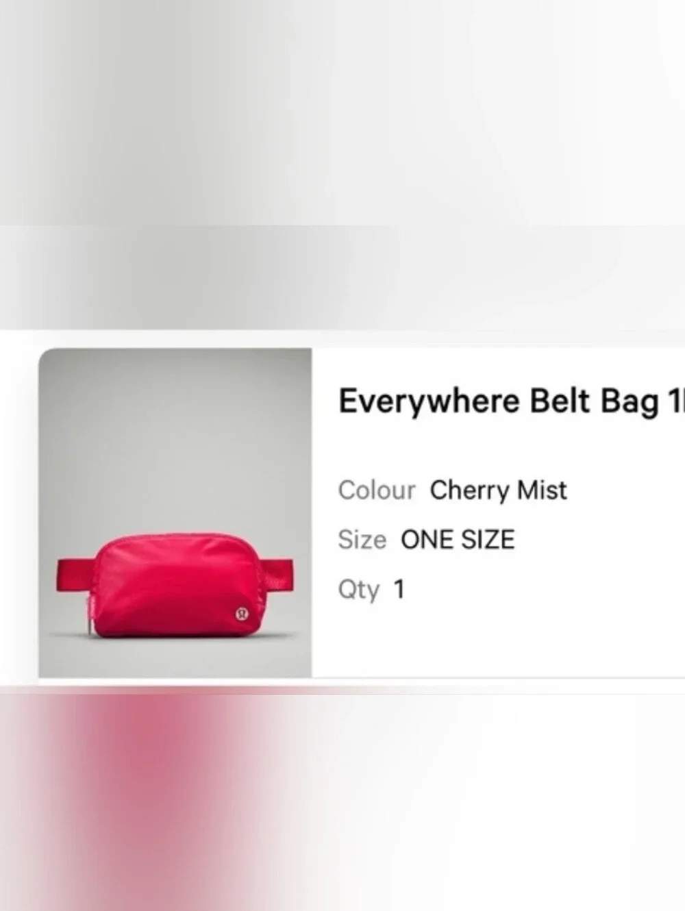 lululemon athletica Everywhere Belt Bag LU9AX2S CERI NWT